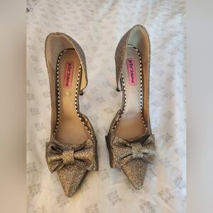 Betsey Johnson Glitter Bow Women's Shoes